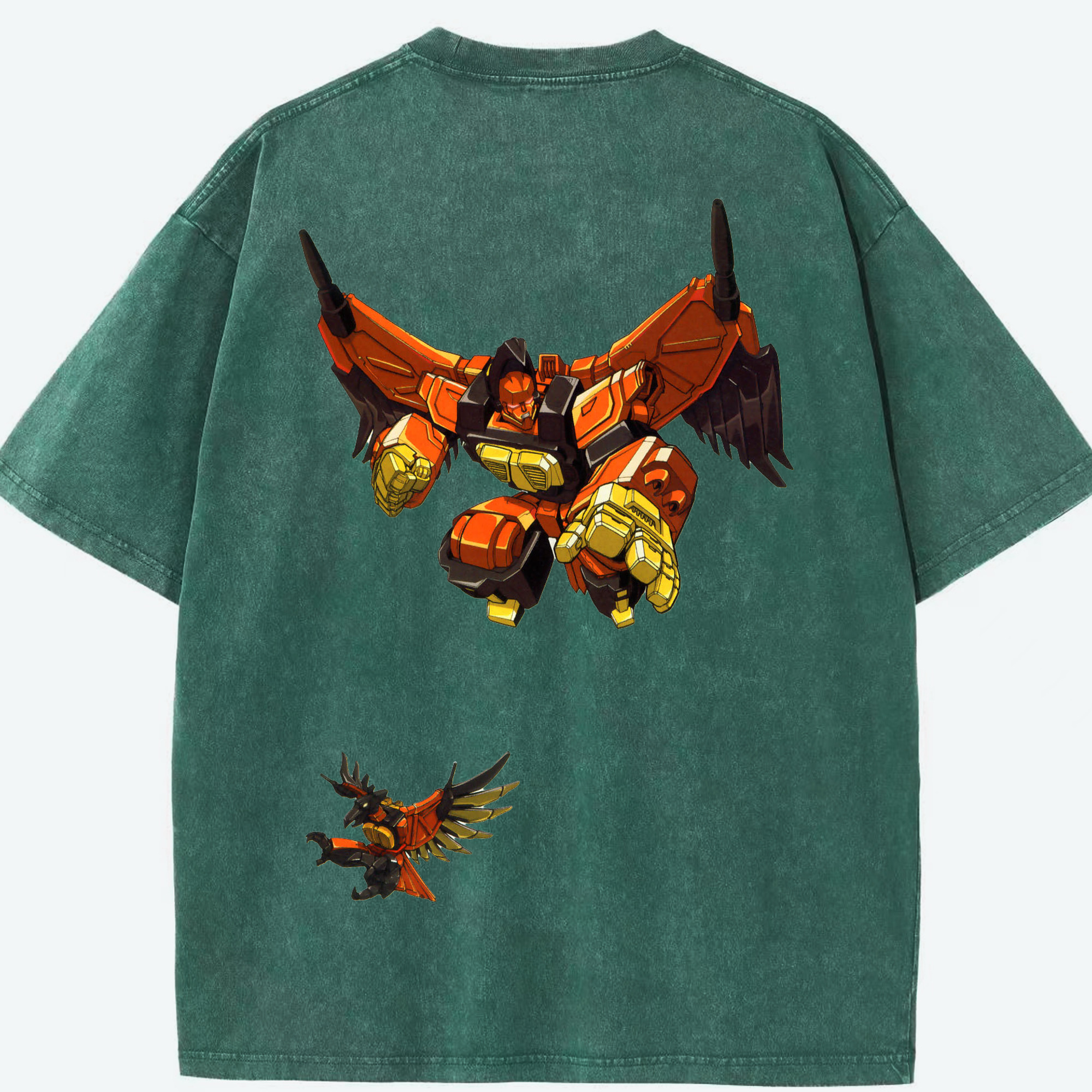 （画像用）  綿100% ヴィンテージ風 半袖Tシャツ（背面プリント）
